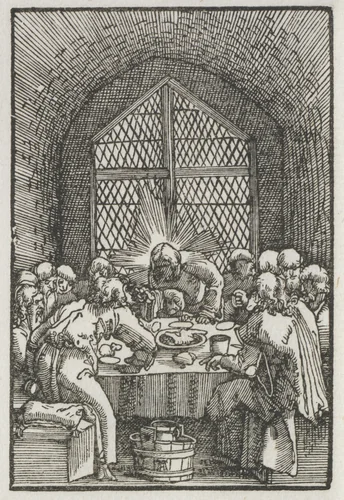The Fall and Redemption of Man: The Last Supper by Albrecht Altdorfer, print, 1510-1520