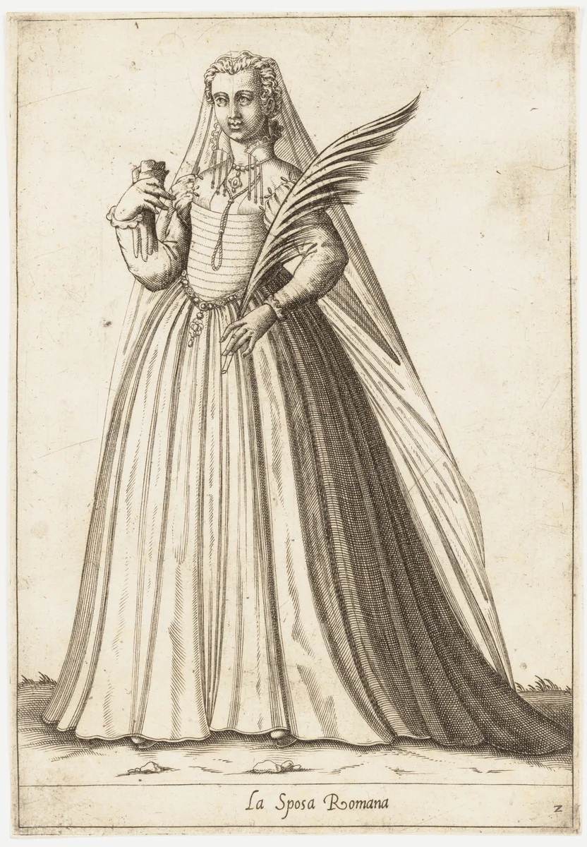 La Sposa Romana (Bride) by Pietro Bertelli, print, 1575-1585