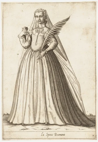 La Sposa Romana (Bride) by Pietro Bertelli, print, 1575-1585