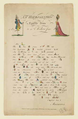 A Hieroglyphic Epistle by Whittle & Laurie, other, 1794-1804