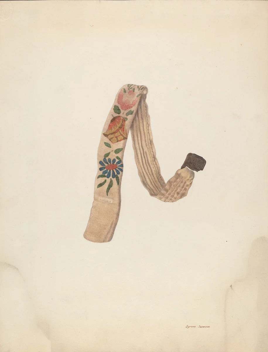 Wedding Garter by Syrena Swanson, index of american design, 1938