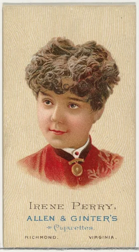Irene Perry, from World's Beauties, Series 2 (N27) for Allen & Ginter Cigarettes by Allen & Ginter, print, 1888