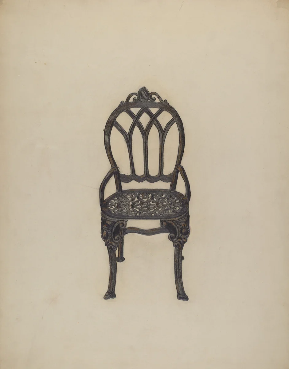 Garden Chair by Katherine Hastings, index of american design, 1938