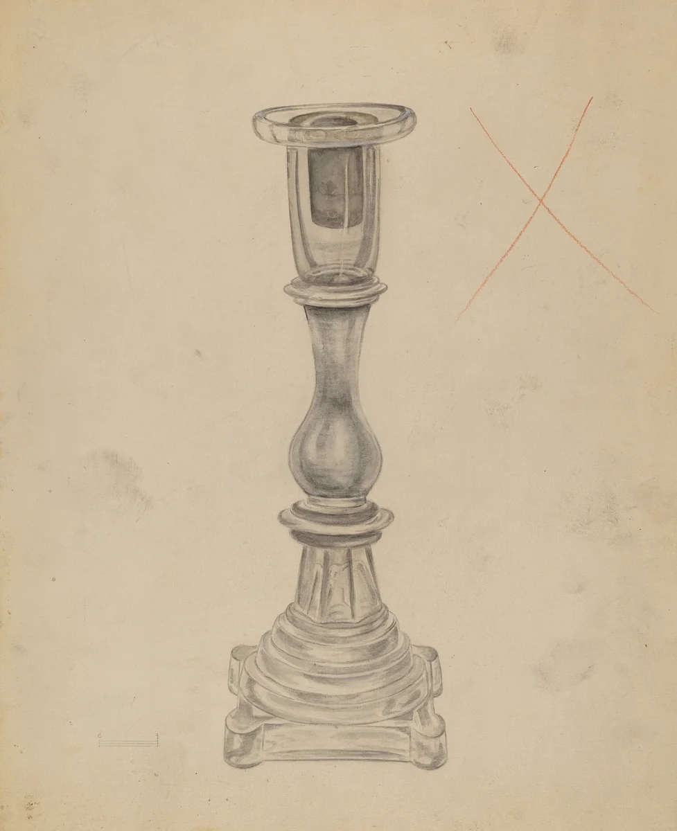 Candlestick by Gertrude Lemberg, index of american design, 1935-1942
