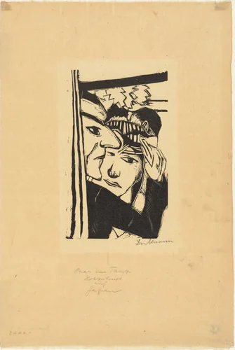 Dancing Couple (Tanzendes Paar) by Max Beckmann, print, 1922