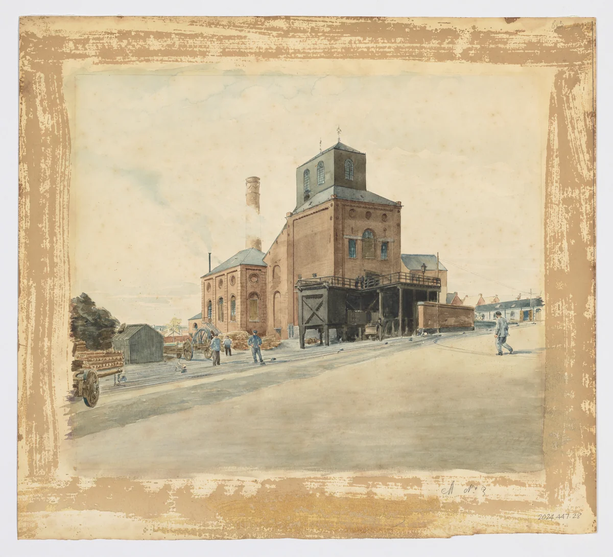 Perspective View from a series of Mines and Factories by Th Defoiss, drawing, 1900-1910