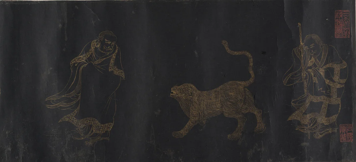 Buddhist Scroll: The Eighteen Luohans by Unidentified Artist, painting, 1368-1911