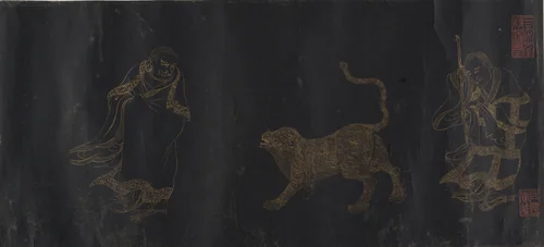 Buddhist Scroll: The Eighteen Luohans by Unidentified Artist, painting, 1368-1911