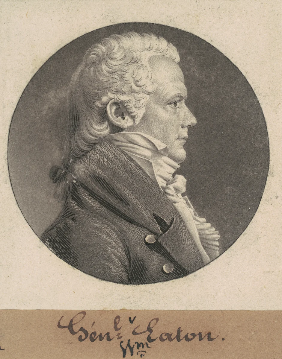 William Eaton by Charles B. J. Févret de Saint-Mémin, print, 1808