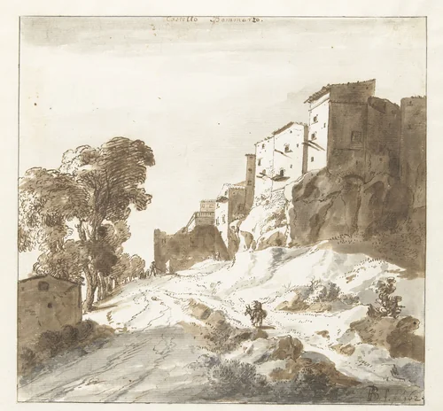 Castello Bomarzo by Bartholomeus Breenbergh, drawing, 1625