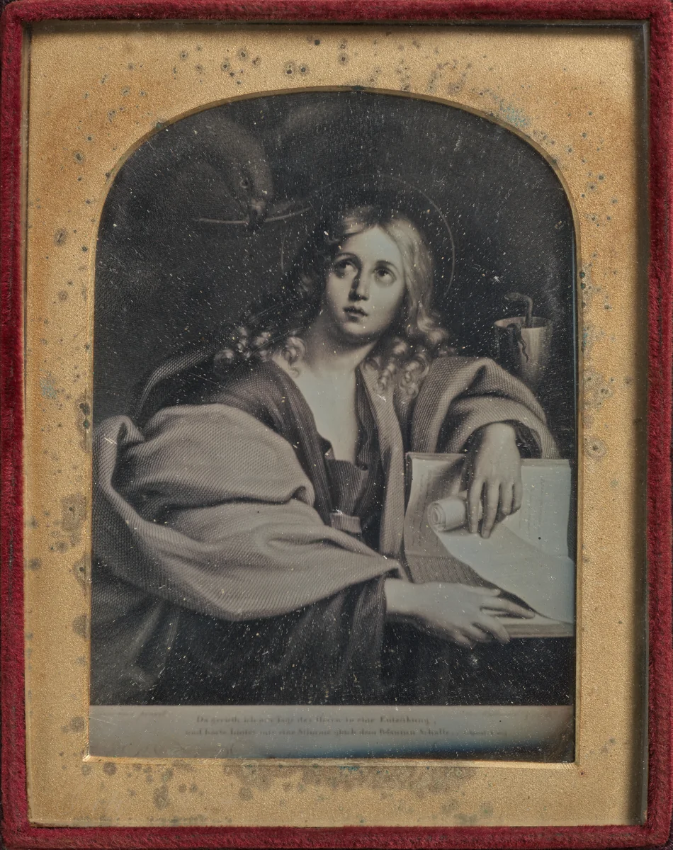 [Copy of the Painting "St. John the Evangelist" by Domenichino] by John Jabez Edwin Mayall, photograph, 1846-1852