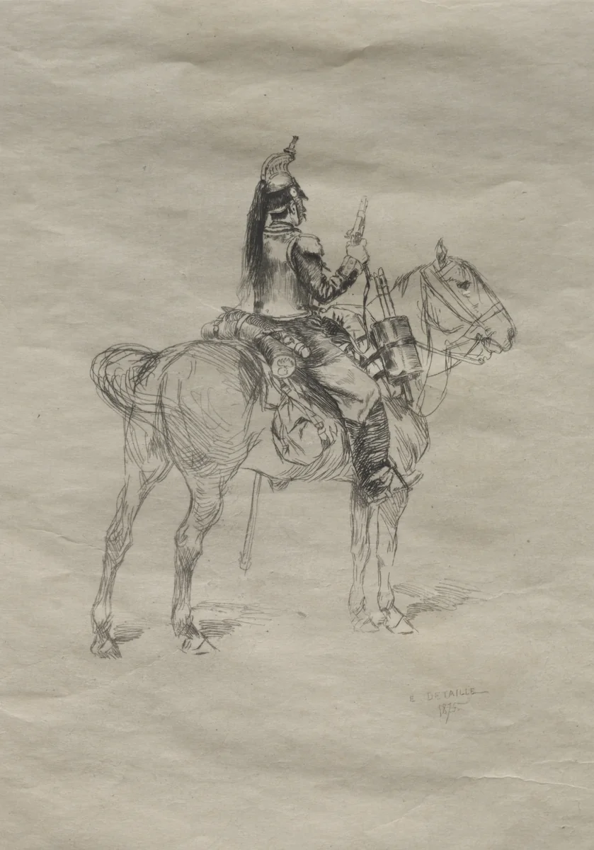 The Cavalryman by Édouard Detaille, print, 1875