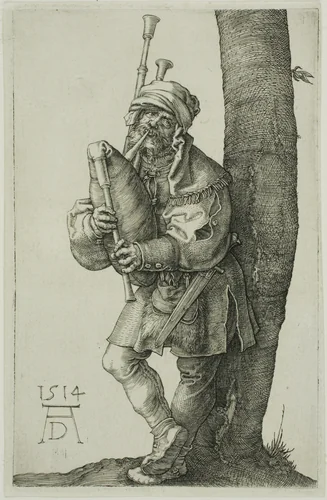 The Bag-Piper by Albrecht Dürer, print, 1514