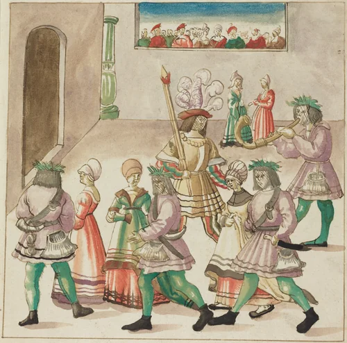 Masquerade by German 16th Century, drawing, 1515