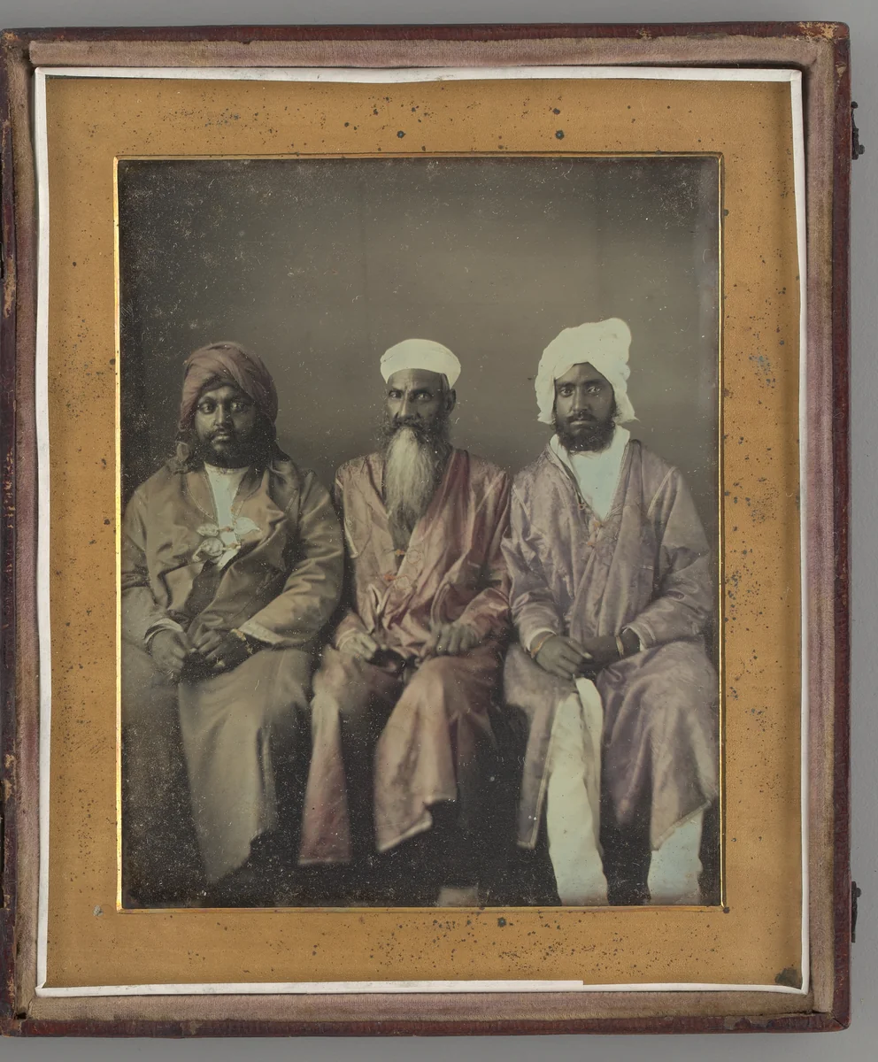 Untitled (Portait of Three Seated Men Wearing Turbans) by William Johnson, other, 1853