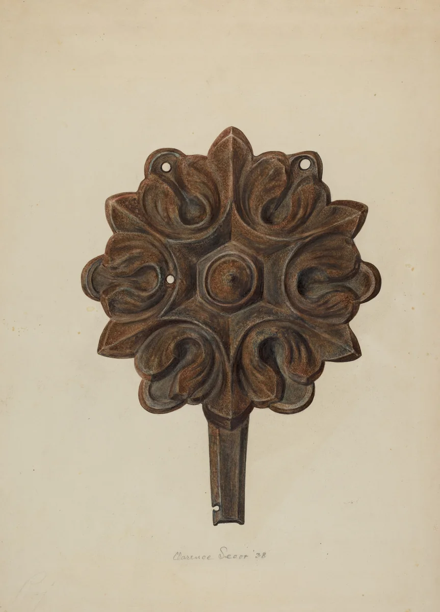 Rosette by Clarence Secor, index of american design, 1938