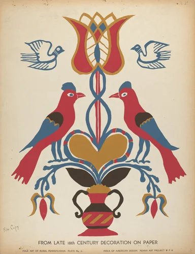 Plate 15: From the Portfolio "Folk Art of Rural Pennsylvania" by American 20th Century, index of american design, 1939