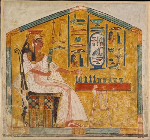 Queen Nefertari Playing Senet by Nina de Garis Davies, artwork, -1279--1213