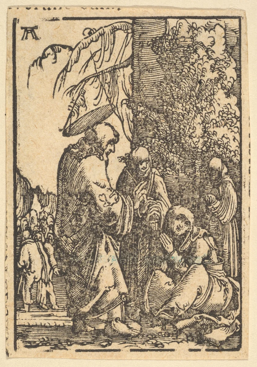 Christ Taking Leave of His Mother, from "The Fall and Salvation of Mankind Through the Life and Passion of Christ" by Albrecht Altdorfer, print, 1508-1518