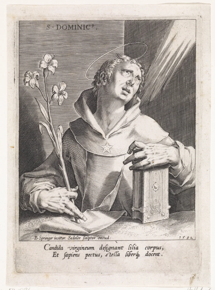 Heilige Dominicus (versie 2) by Unknown, print, 1582