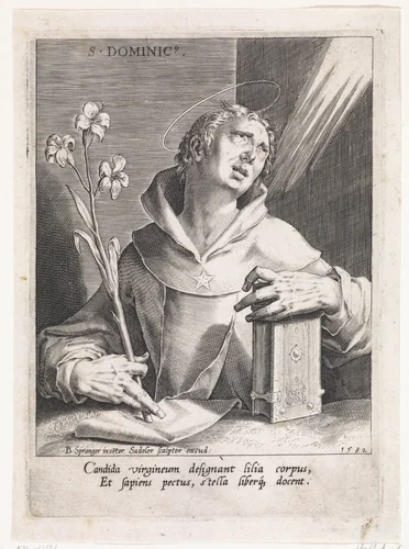 Heilige Dominicus (versie 2) by Unknown, print, 1582