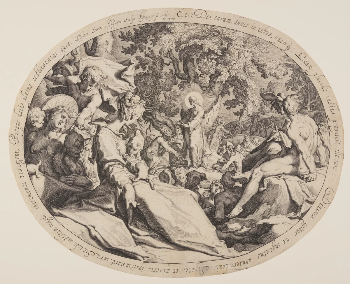 Miracle of the Loaves by Jacques de Gheyn II, print, 1595