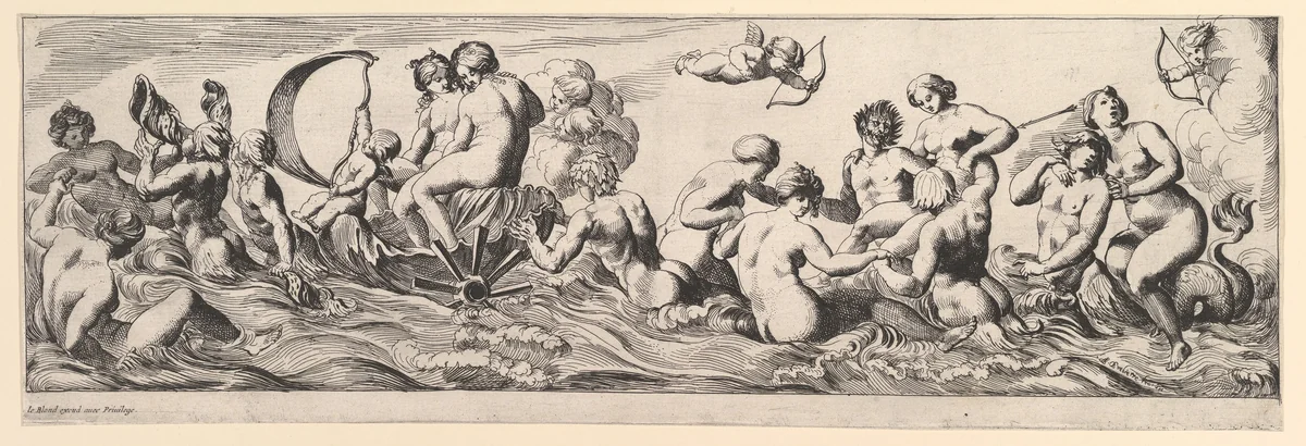 Bacchanal by Pierre Brebiette, print, 1610-1642