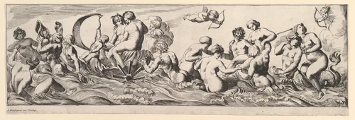 Bacchanal by Pierre Brebiette, print, 1610-1642