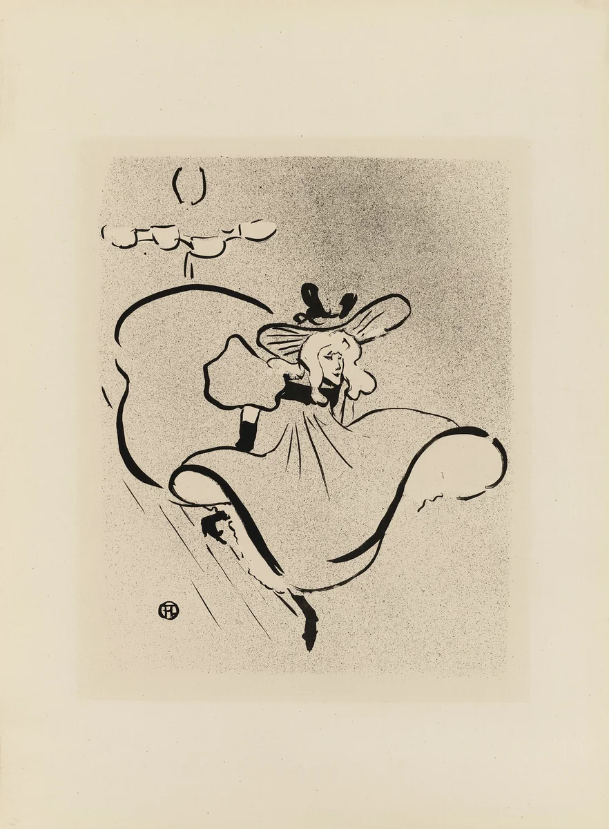 Jane Avril, from Le Café-Concert by Henri de Toulouse-Lautrec, print, 1893
