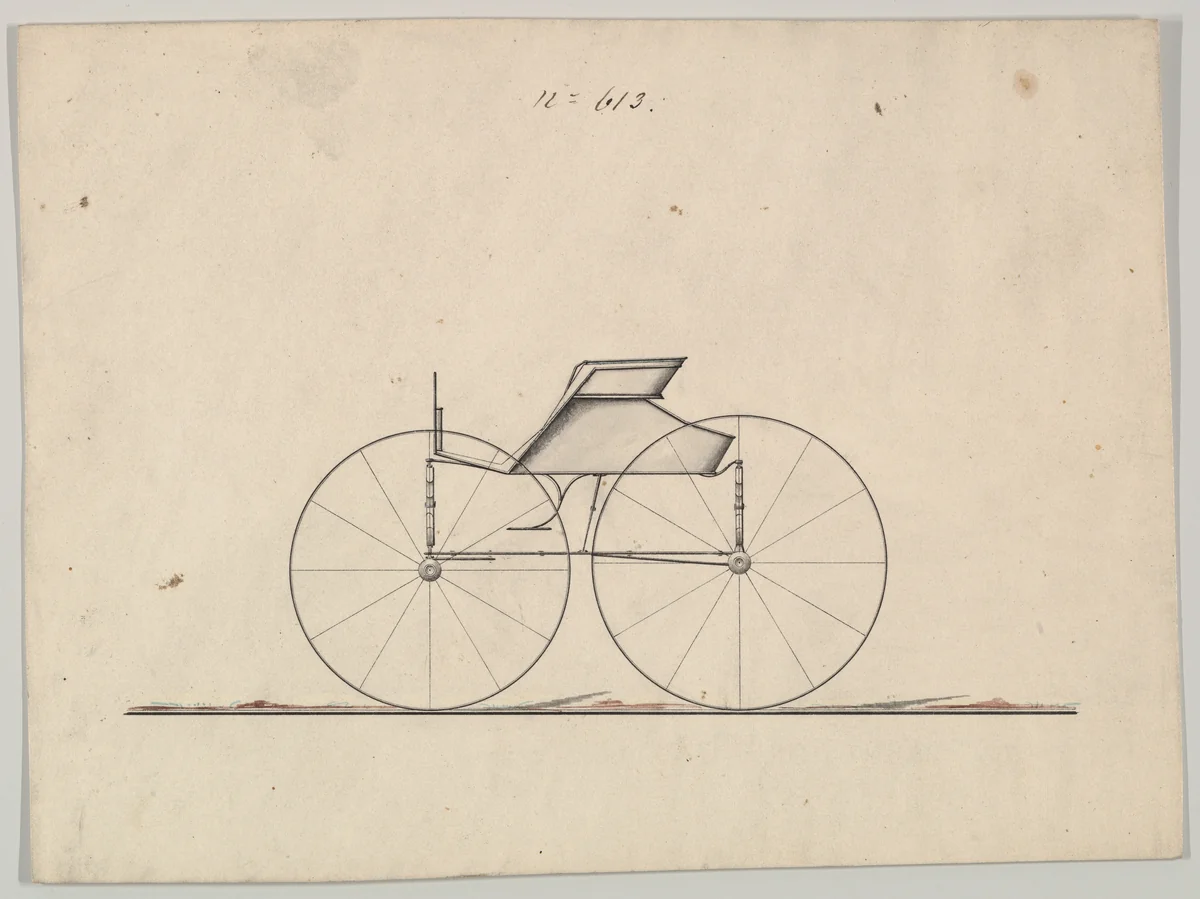 Road Wagon #613 by Brewster & Co., drawing, 1860-1870