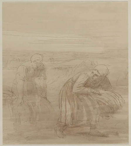 Les Glaneuses by Alphonse Legros, drawing, 1850-1911