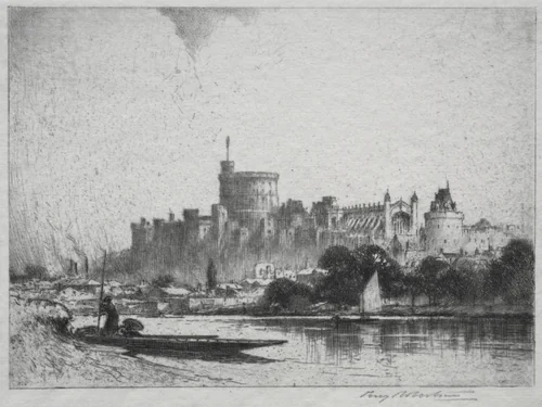 Windsor Castle by Percy Robertson, print