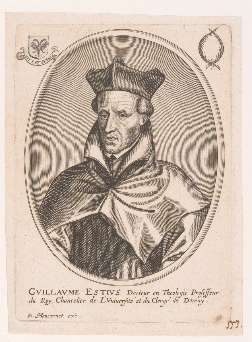 Portret van Willem Hessels van Est by anonymous, print, 1610-1668