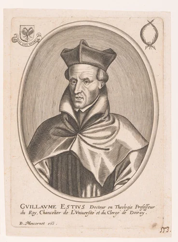 Portret van Willem Hessels van Est by anonymous, print, 1610-1668