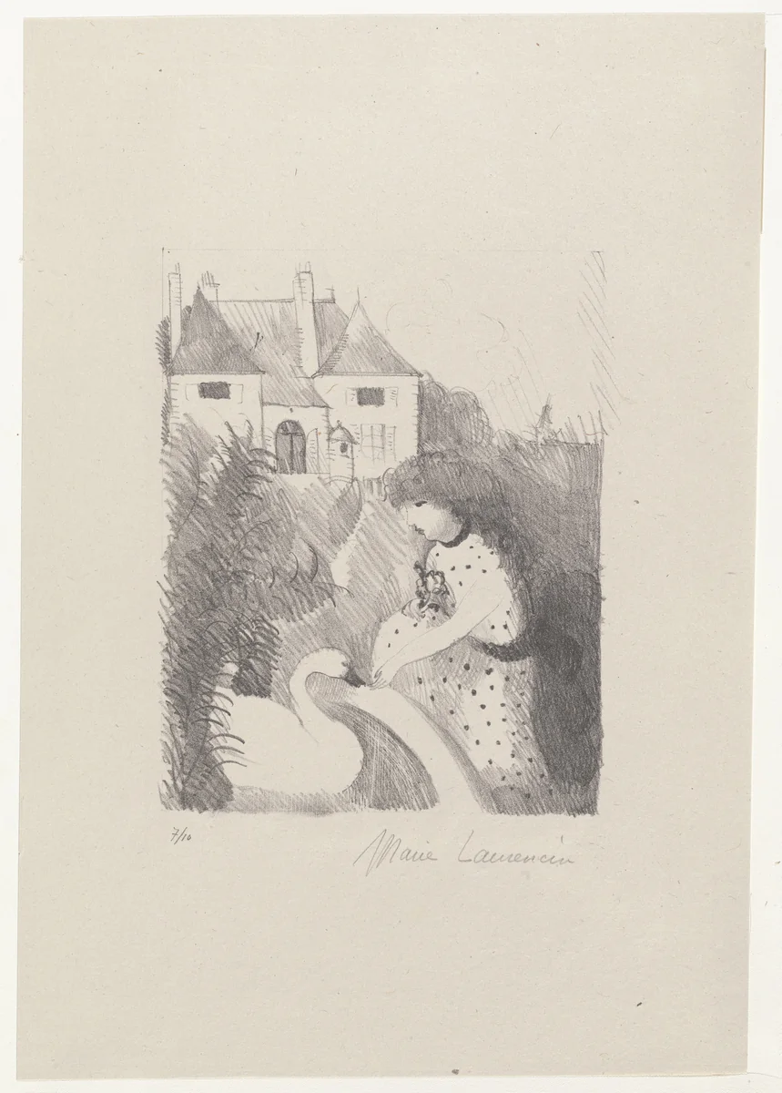 The Swan (Le Cygne) by Marie Laurencin, print, 1926