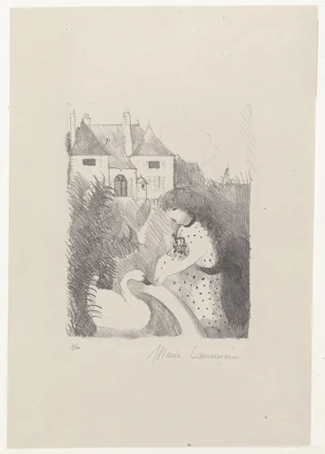 The Swan (Le Cygne) by Marie Laurencin, print, 1926