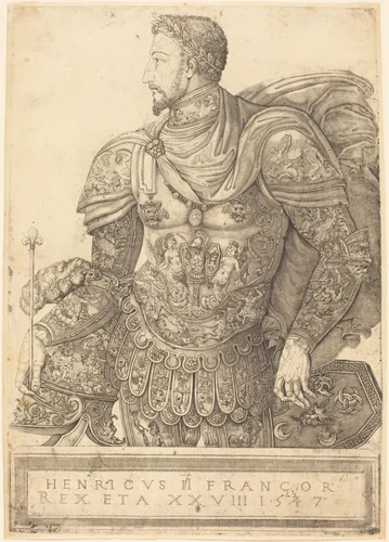 Henry II of France by Nicolò della Casa, print, 1547