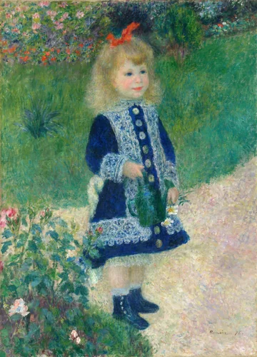 A Girl with a Watering Can by Auguste Renoir, painting, 1876