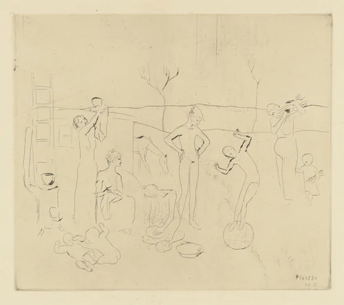 The Acrobats (Les Saltimbanques) from the Saltimbanques series by Pablo Picasso, print, 1905