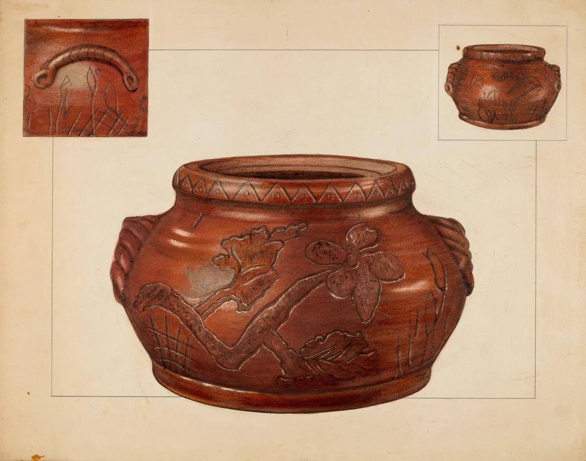 Bean Pot by Margaret Knapp; John Fisk, index of american design, 1937
