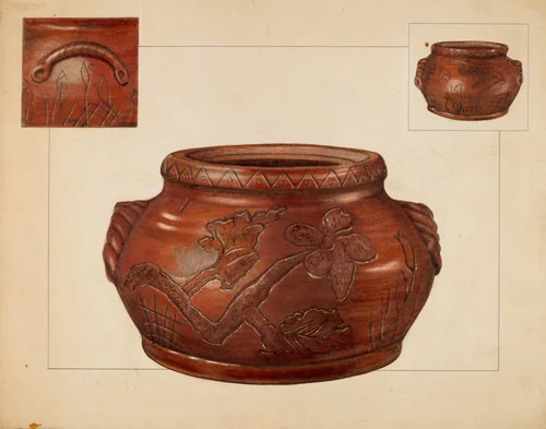 Bean Pot by Margaret Knapp; John Fisk, index of american design, 1937