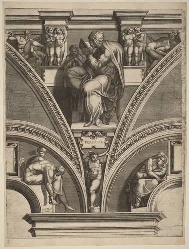 The Persian Sibyl by Giorgio Ghisi, print, 1570-1574