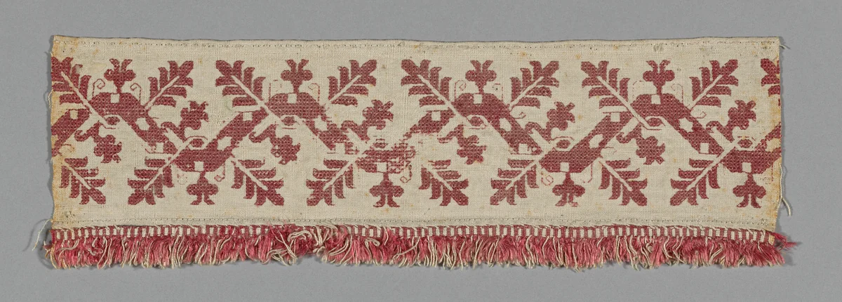 Fragment (From a Border) by Italy, textile, 1601-1700