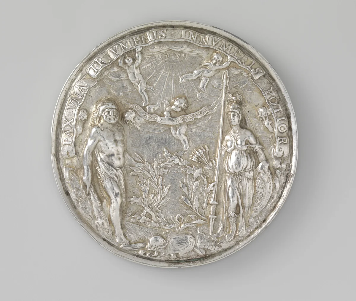 Medal commemorating the Treaty of Münster by Johannes Lutma, metalwork, 1648