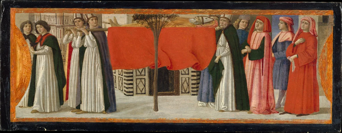 The Burial of Saint Zenobius by Davide Ghirlandaio, painting, 1474-1484