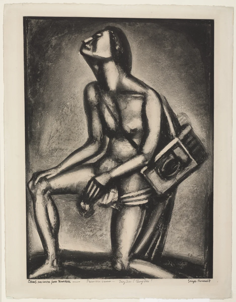 Trial proof for In All Things, Tears..., plate XXVII from Miserere by Georges Rouault, illustrated book, 1926