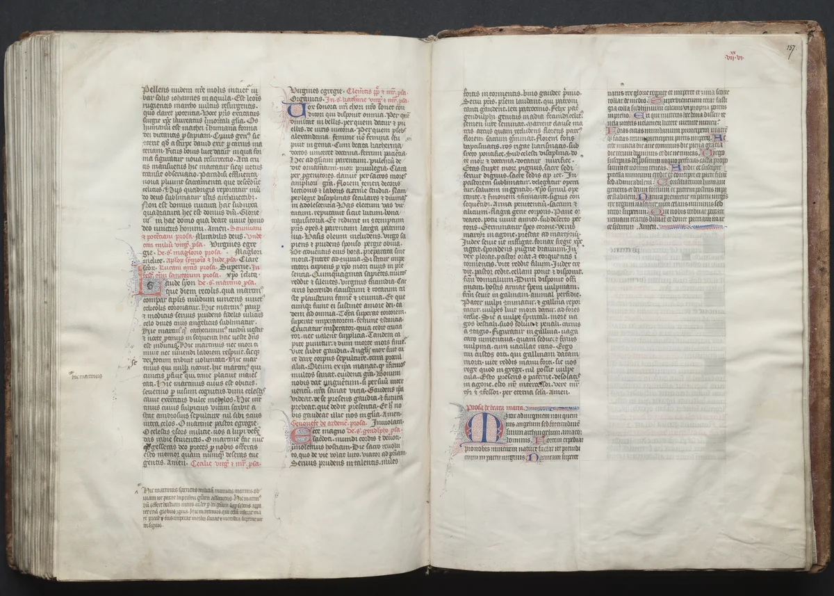 The Gotha Missal: Fol. 156v, Text by Master of the Boqueteaux, book, 1370-1380