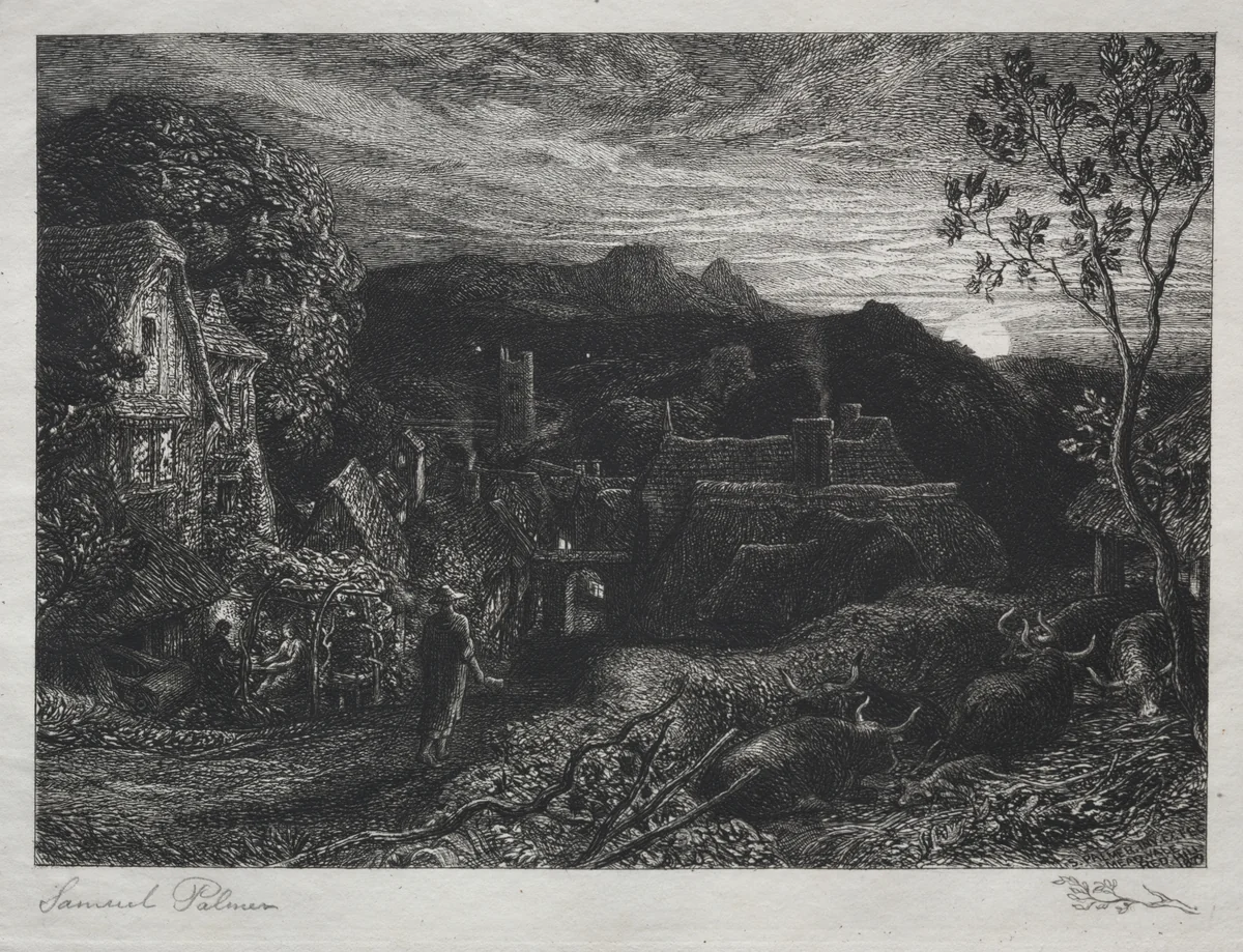 The Bellman by Samuel Palmer, print, 1879