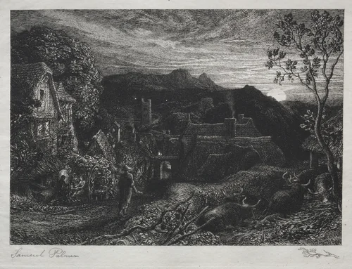 The Bellman by Samuel Palmer, print, 1879