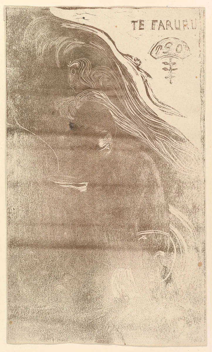 Here we make love by Paul Gauguin, print, 1893-1894